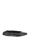 Saint Laurent Round Toe Ballet Shoes In Brown