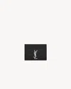 Saint Laurent Cassandre Leather Cardholder In Black