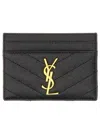 Saint Laurent Portacarte "cassandre" In Black