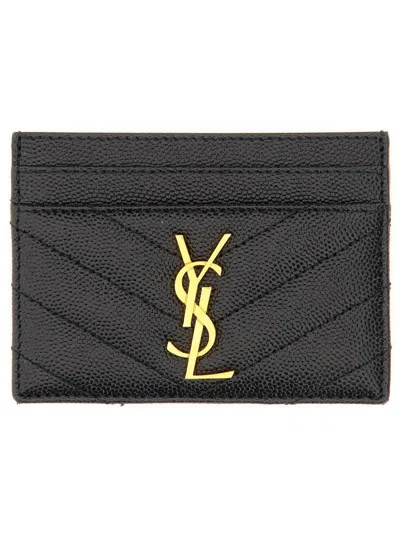 Saint Laurent Portacarte "cassandre" In Black