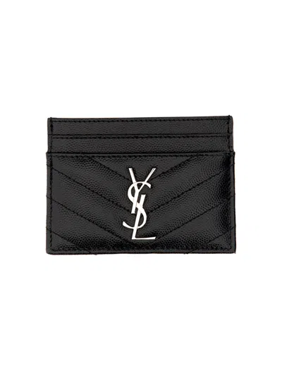 Saint Laurent Portacarte "cassandre" In Black