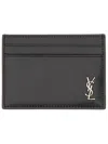 Saint Laurent Portacarte Tiny Cassandre In Black