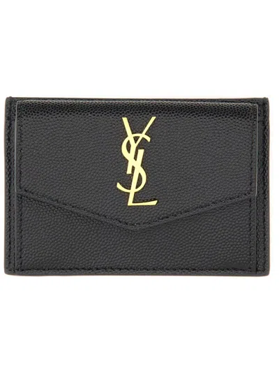 Saint Laurent Portacarte Uptown In Black