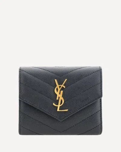 Saint Laurent Portafoglio Cassandre Ysl In Blue