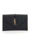 Saint Laurent Monogram Leather Wallet On Chain