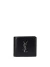 Saint Laurent Cassandre Bi-fold Leather Wallet