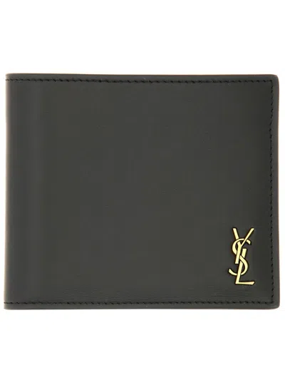 Saint Laurent Portafoglio Tiny Cassandre East/west In Black