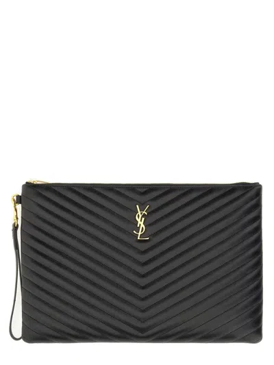 Saint Laurent Pouch Monogram In Black