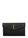 Saint Laurent Uptown Textured-leather Pouch