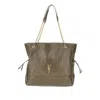 Saint Laurent Ppa Leather 'jamie 4.3' Shopping Bag In Green