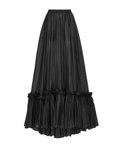 Saint Laurent Prairie Skirt In Nylon In Black
