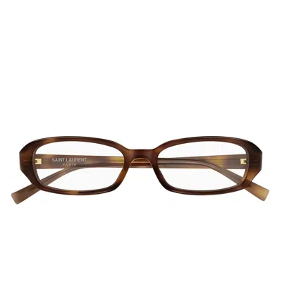 Saint Laurent Prescription Glasses Sl 872 Erin Opt 003 Brown/transparent Women