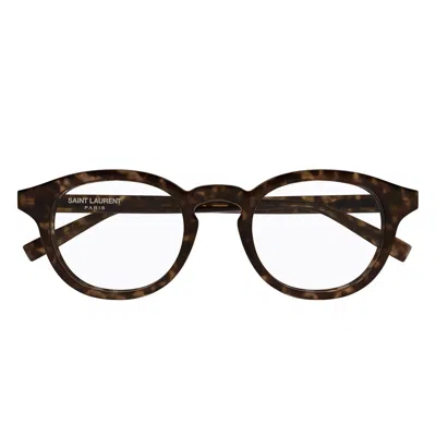 Saint Laurent Prescription Glasses Sl 907 002 Brown/transparent Men