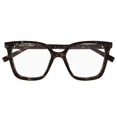 Saint Laurent Prescription Glasses Sl 910 002 Brown/transparent Women