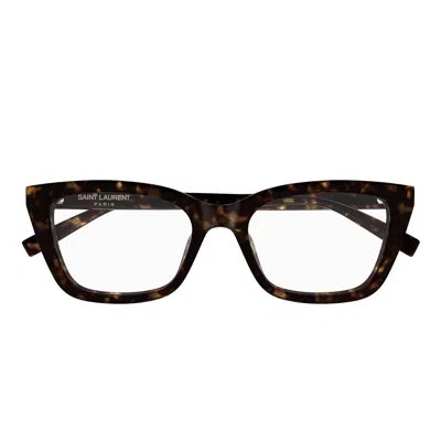 Saint Laurent Prescription Glasses Sl 911 002 Brown/transparent Women