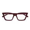 Saint Laurent Full Frame Plain Mirror In Burgundy