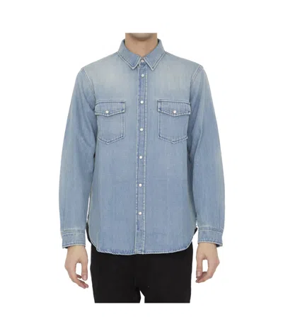 SAINT LAURENT SAINT LAURENT BUTTONED LONG-SLEEVED DENIM SHIRT