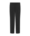 Saint Laurent Pressed-crease Pleated Straight-leg Trousers In Black