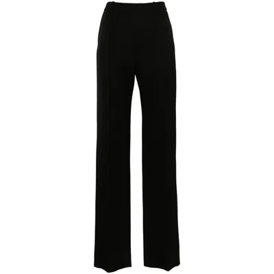 Saint Laurent Pressed-crease Straight Pants In Black