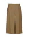 Saint Laurent Houndstooth Pattern Trousers With Belt Loops In Neutral