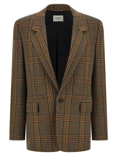 SAINT LAURENT SAINT LAURENT PRINCE OF WALES BLAZER