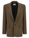 Saint Laurent Prince Of Wales Blazer In Multi