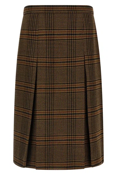 SAINT LAURENT PRINCE OF WALES SKIRT