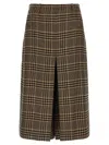 Saint Laurent Prince Of Wales Skirt In Multi