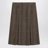 Saint Laurent Wool And Cashmere Prince Of Wales Midi Skirt Clothing