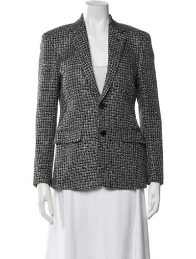 Pre-owned Saint Laurent Printed Blazer In Gray