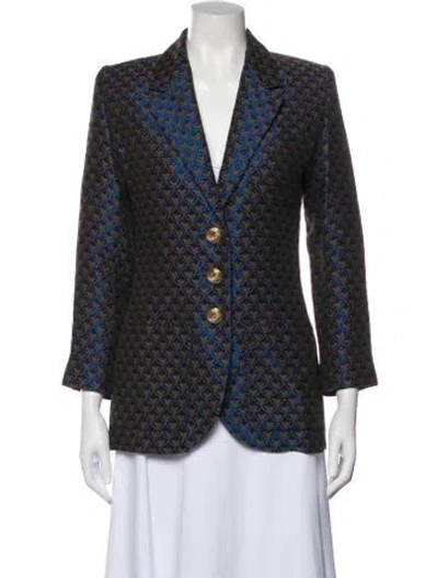 Pre-owned Saint Laurent Printed Blazer In Multi