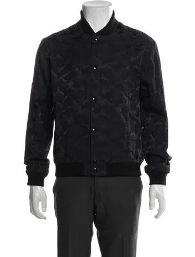 Pre-owned Saint Laurent Printed Bomber Jacket In Blue