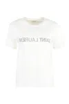 Saint Laurent Reverse Logo T-shirt In White