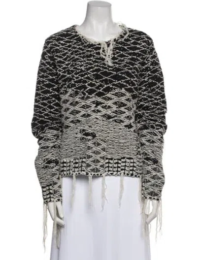 Pre-owned Saint Laurent Printed Crew Neck Sweatshirt In Black
