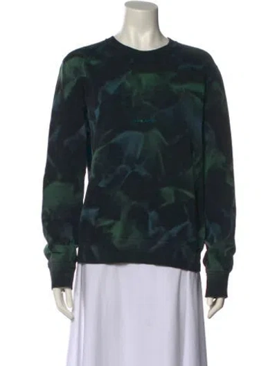Pre-owned Saint Laurent Printed Crew Neck Sweatshirt In Multi