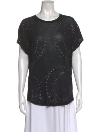 Pre-owned Saint Laurent Printed Crew Neck T-shirt In Multi