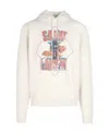 Saint Laurent Printed Hooded Sweater In White