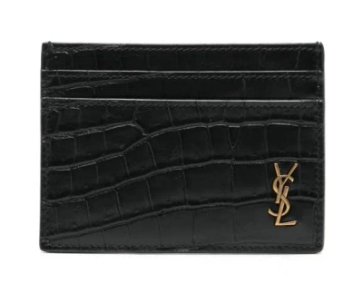 Saint Laurent Printed Leather Card Holder