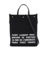 Saint Laurent Printed Letter Shoulder Bag In Black