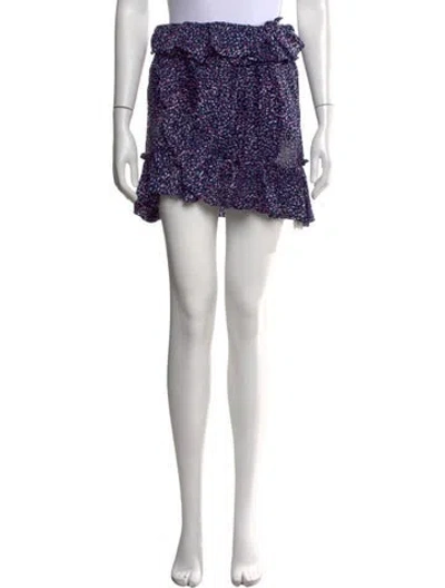 Pre-owned Saint Laurent Printed Mini Skirt W/ Tags In Black