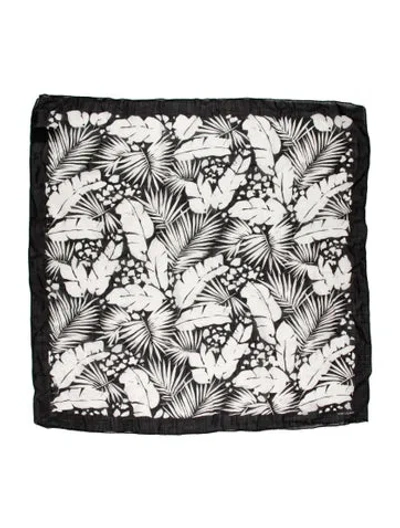 Pre-owned Saint Laurent Printed Scarf In Black