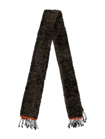 Pre-owned Saint Laurent Printed Scarf In Brown