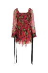 Saint Laurent Women's Robe Mousseline Fleur Gisele | Size 36 | 680641y3e161052