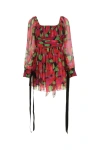 Saint Laurent Women's Robe Mousseline Fleur Gisele | Size 36 | 680641y3e161052