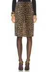 Saint Laurent Printed Skirt In Animal Print
