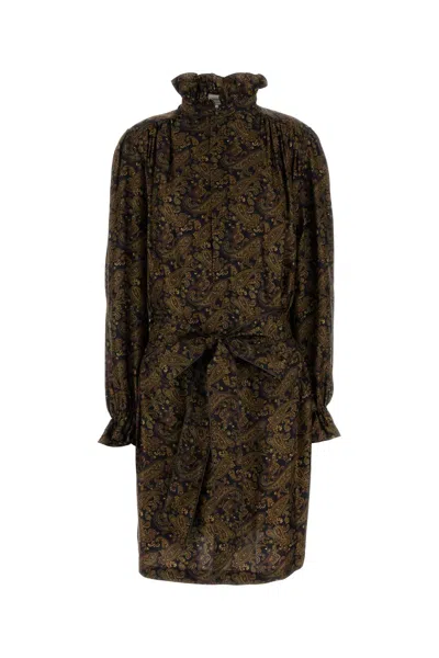 SAINT LAURENT SAINT LAURENT PRINTED TWILL DRESS