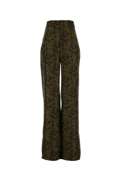 Saint Laurent Printed Twill Wide-leg Pant In Multi