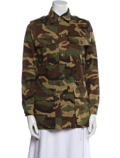 Pre-owned Saint Laurent Printed Utility Jacket