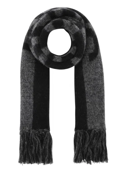 Saint Laurent Printed Wool Blend Scarf