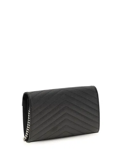 Saint Laurent Prunia Wallet In Black